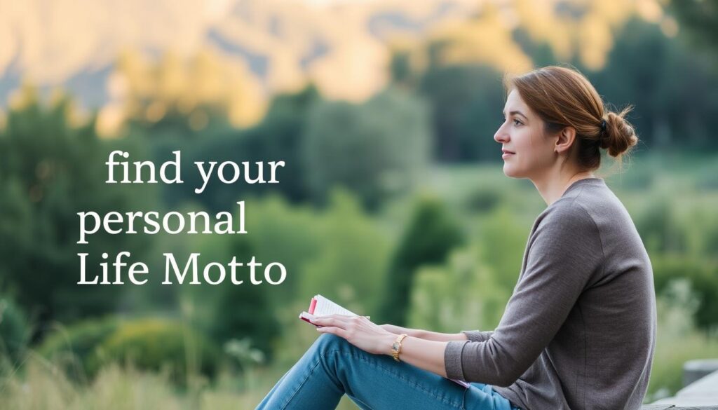 Person reflektiert in ruhiger Umgebung, sucht nach Lebensmotto kurz Sprüche Lebensweisheiten