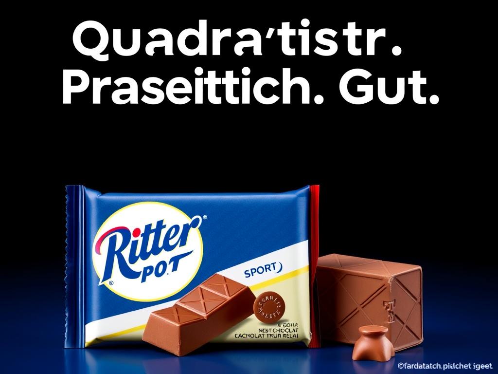 Ritter Sport Werbung mit dem Slogan Quadratisch. Praktisch. Gut. Ritter Sport Werbung mit dem Slogan Quadratisch. Praktisch. Gut.
