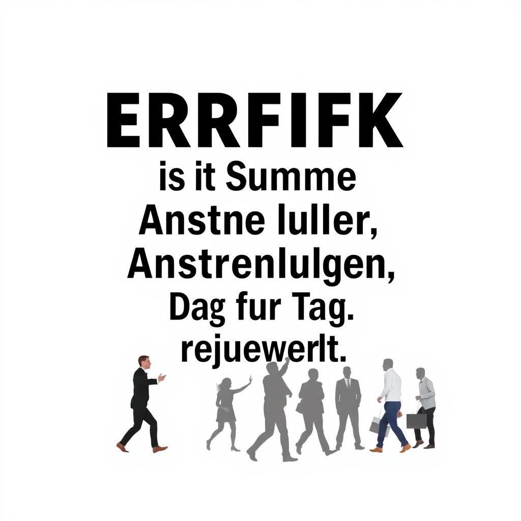 Team Motivationsspruch: 'Erfolg ist die Summe kleiner Anstrengungen, Tag für Tag wiederholt'